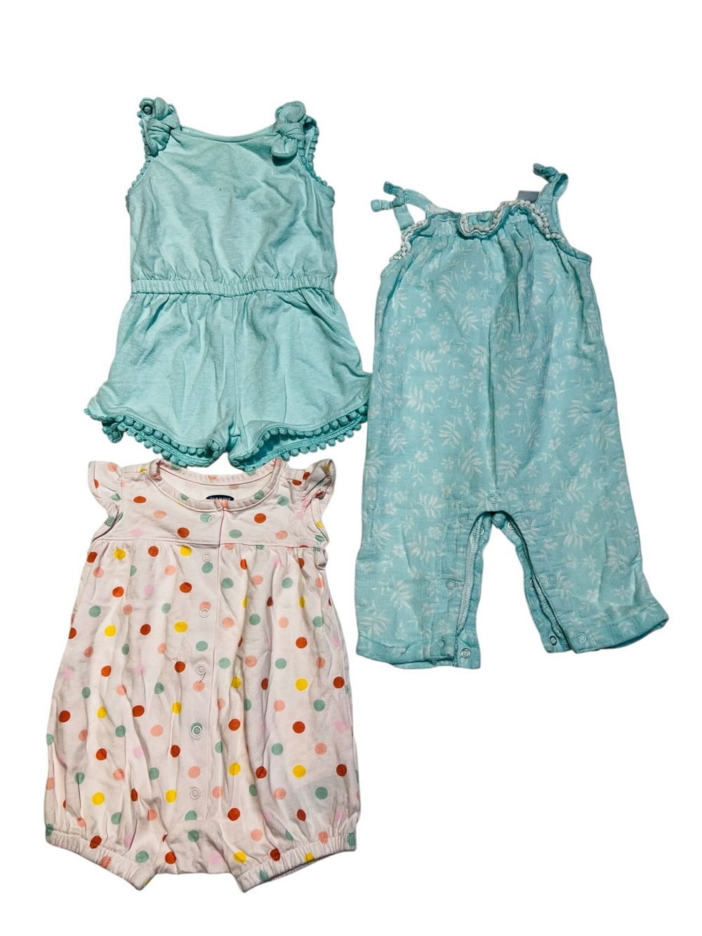 Old Navy Baby Girls 0-3M Romper and jumpsuit set 3 piece